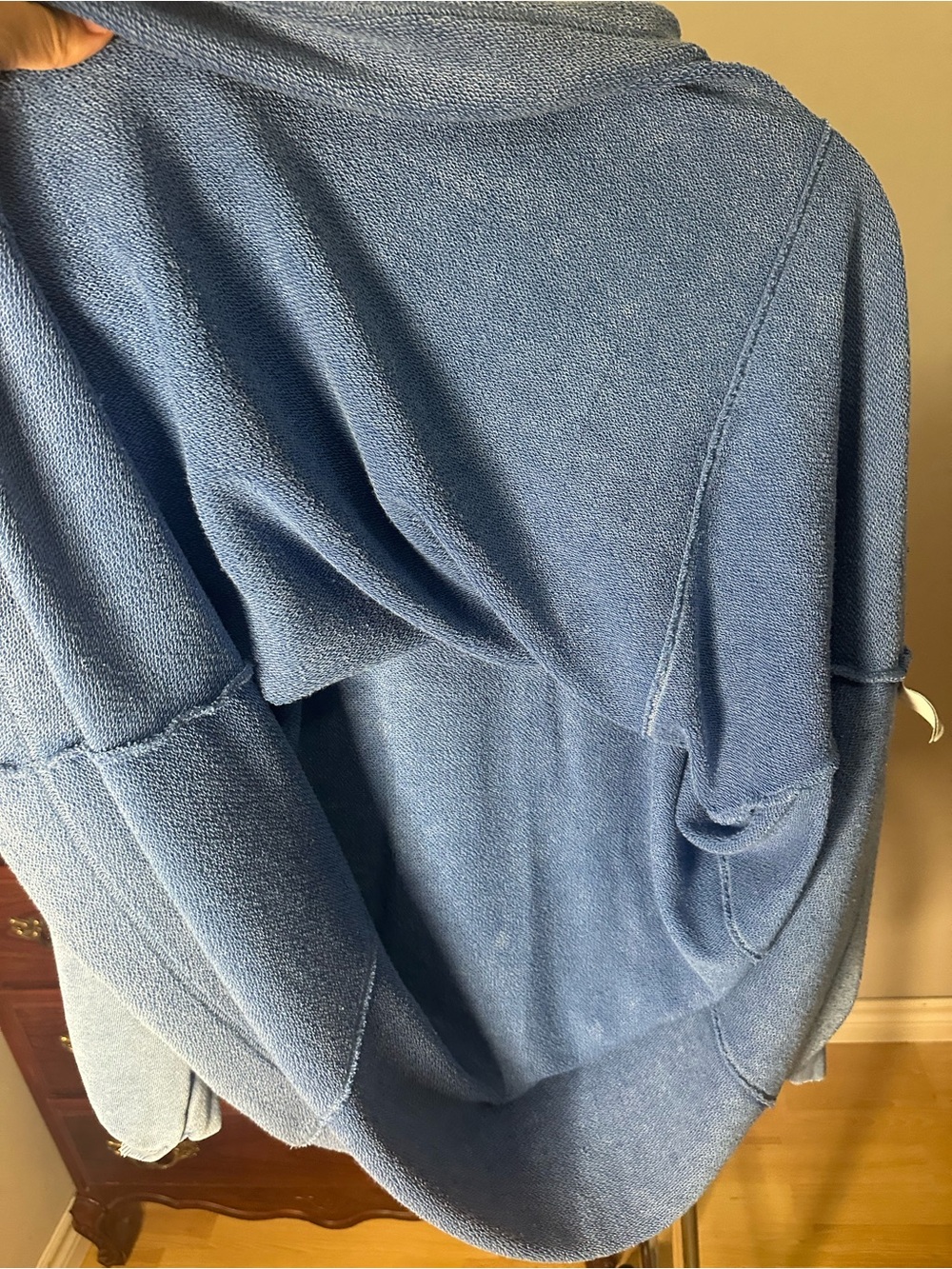 American Eagle Oversized Washed Blue Sweatshirt Dress Tunic S (23”-28” ptp) - Picture 13 of 13